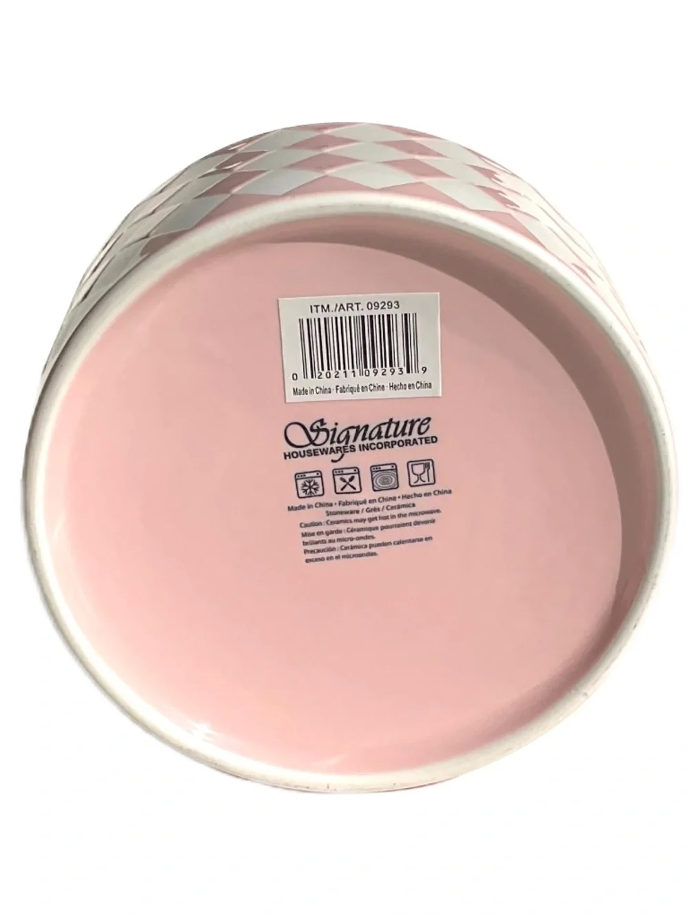 Signature Housewares Pink Cat Bowl